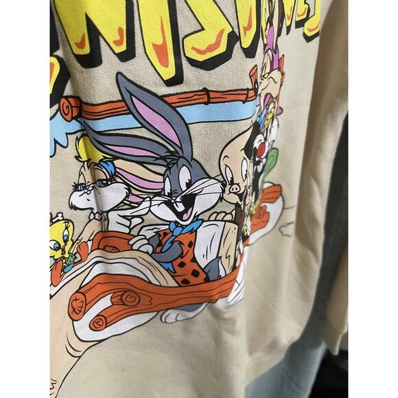 Sweatshirt Looney Tunes in Flinstones Vehicle from Warner Brothers SZ Small. - Picture 7 of 8